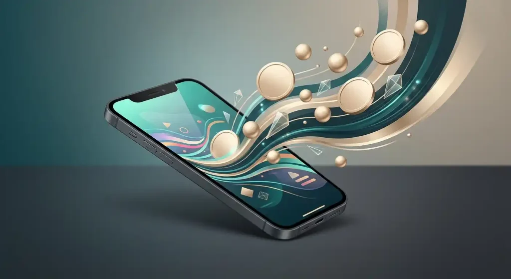 Editorial illustration of a smartphone browser used for casino access without app-store branding